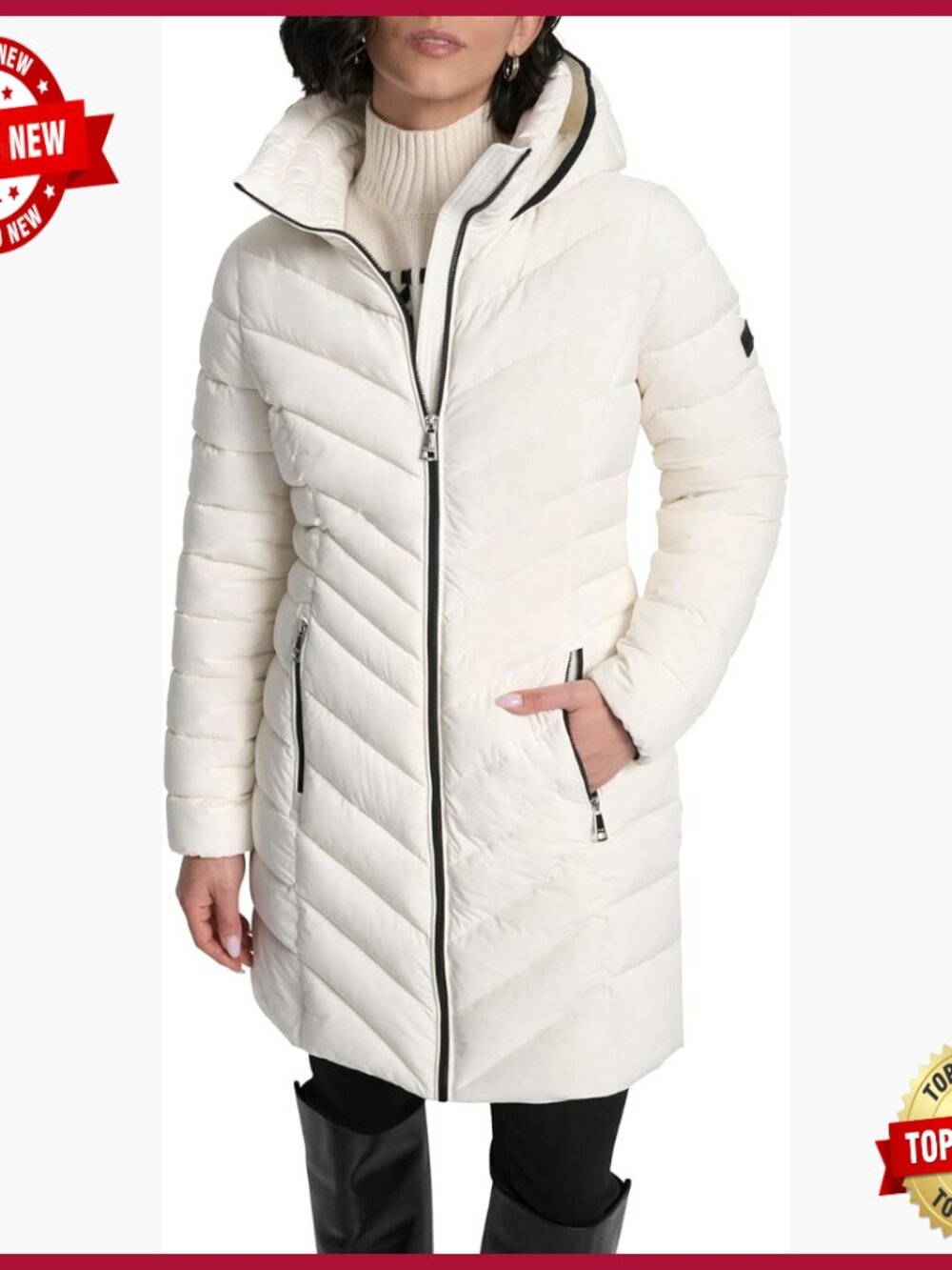 Women's Long Lightweight Hooded Puffer Jacket Insulated Casual Outerwear